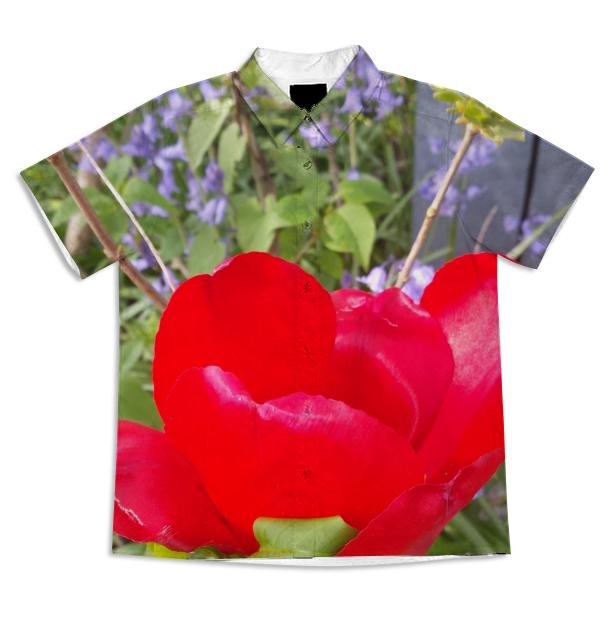 Ruby Rose short sleeve button up