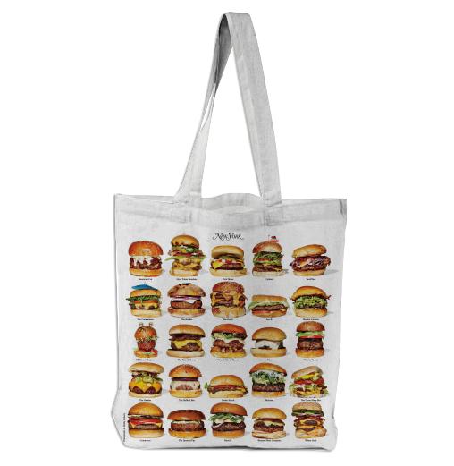 PAOM, Print All Over Me, digital print, design, fashion, style, collaboration, nymag, Tote Bag, Tote-Bag, ToteBag, New, York, Burgers, autumn winter spring summer, unisex, Poly, Bags