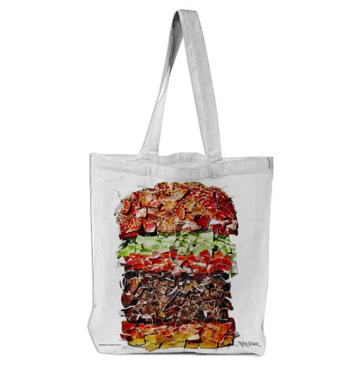 PAOM, Print All Over Me, digital print, design, fashion, style, collaboration, nymag, Tote Bag, Tote-Bag, ToteBag, Deconstructed, Burger, autumn winter spring summer, unisex, Poly, Bags