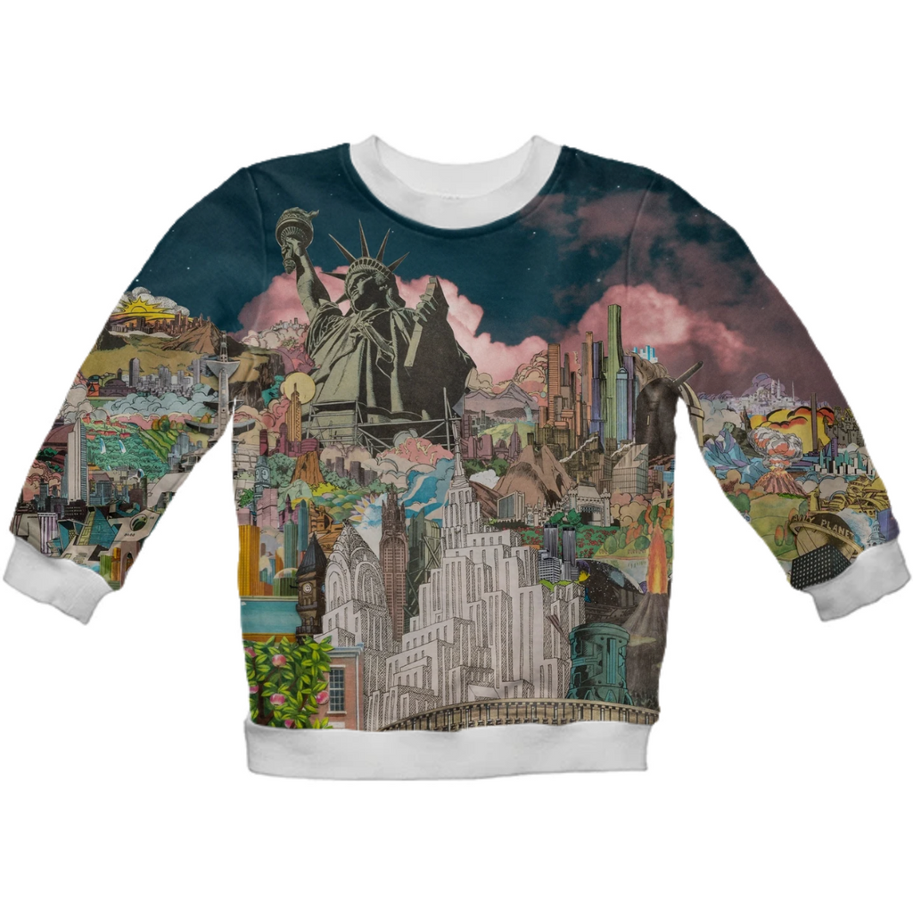 Night Time at Dreamtropolis (Kids Sweater)