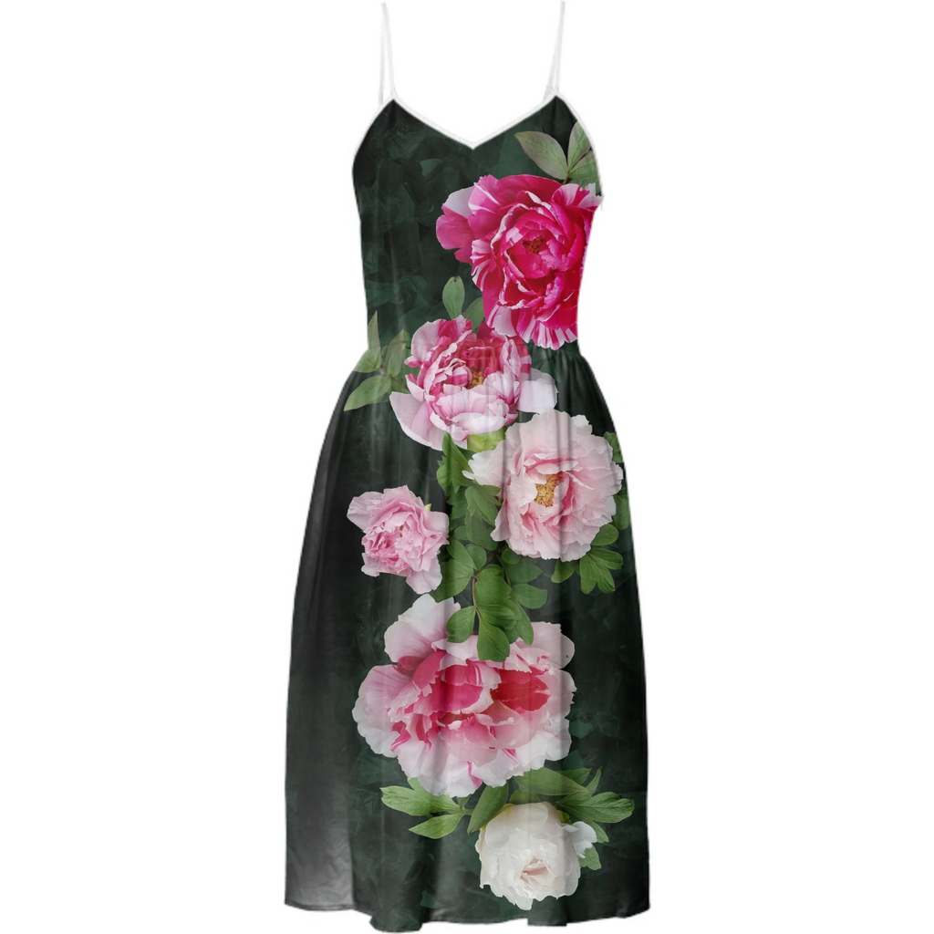 Fleur de Lis Tea Dress-Emerald