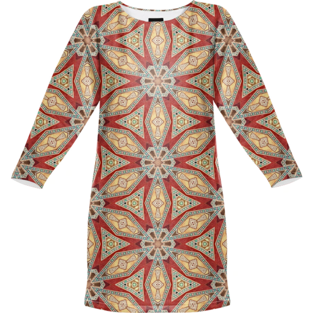 Syrian Mosaic Sweatshirt Dress/Tuni