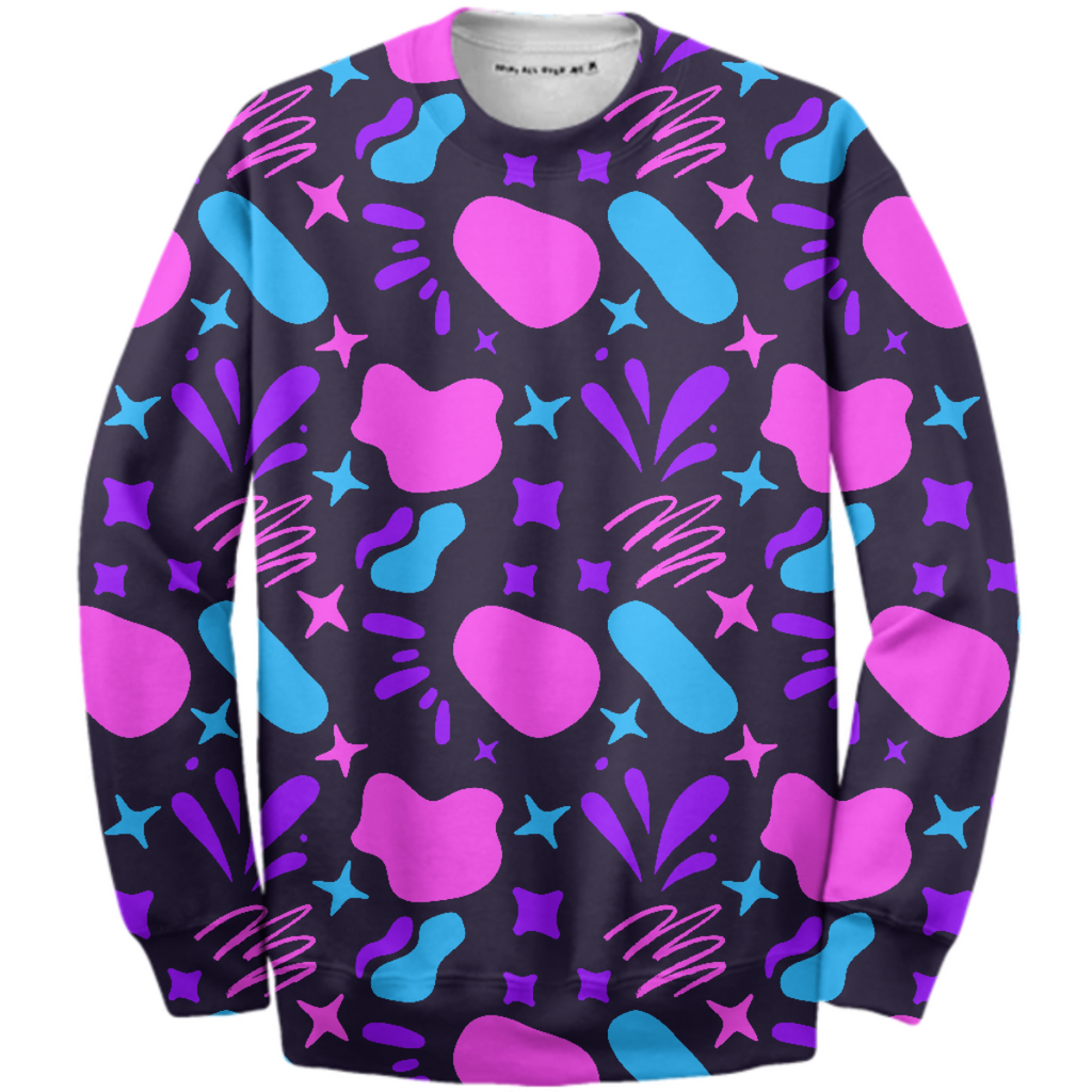 Abstract geometric stones and colorful stars sweater by stikle popular