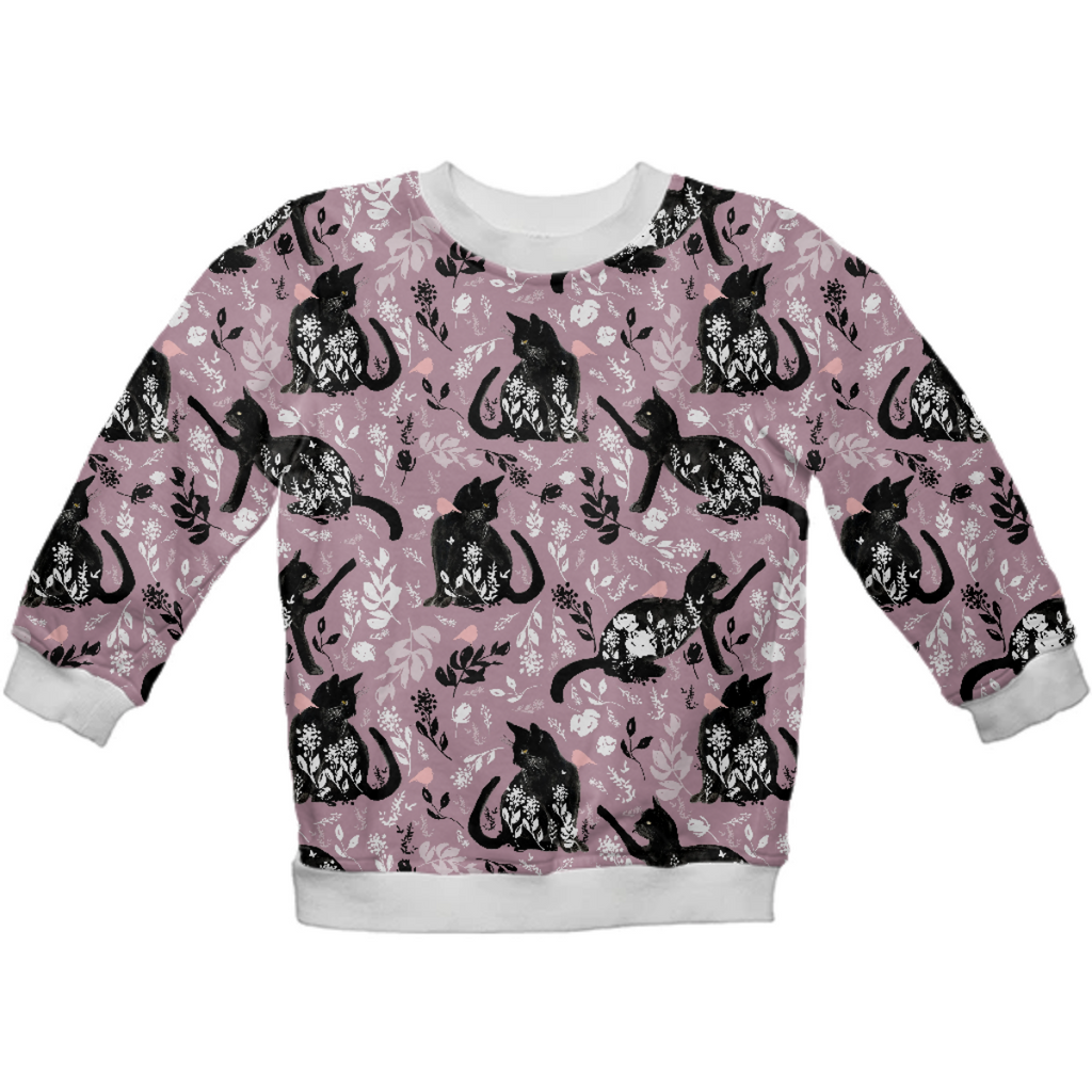 Cat Floral Sweatshirt
