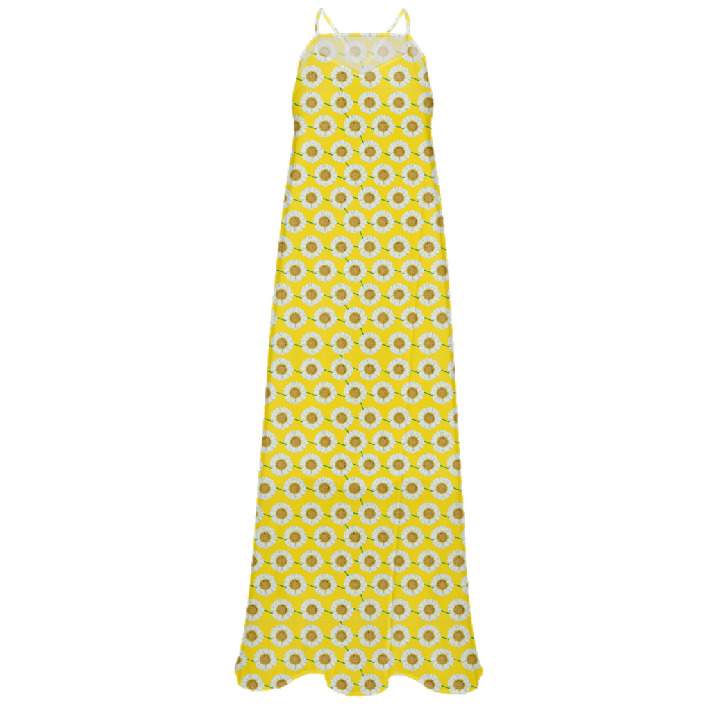 sunflower chiffon maxi dress