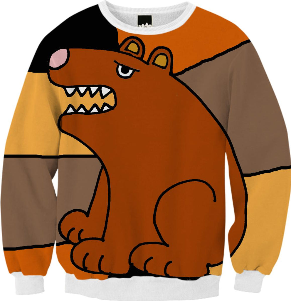 Fun Brown Bear Abstract Sweatshirt