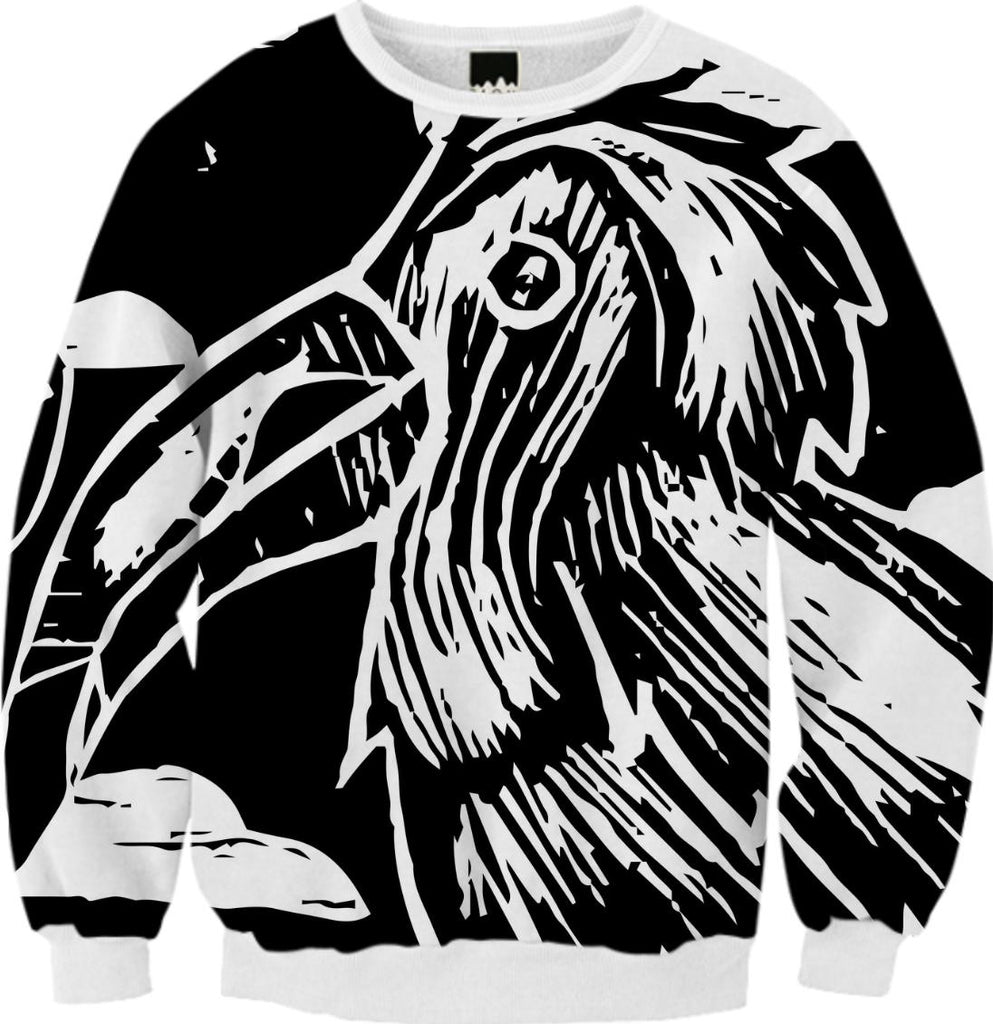 Toucan Woodblock Print Sweatshirt