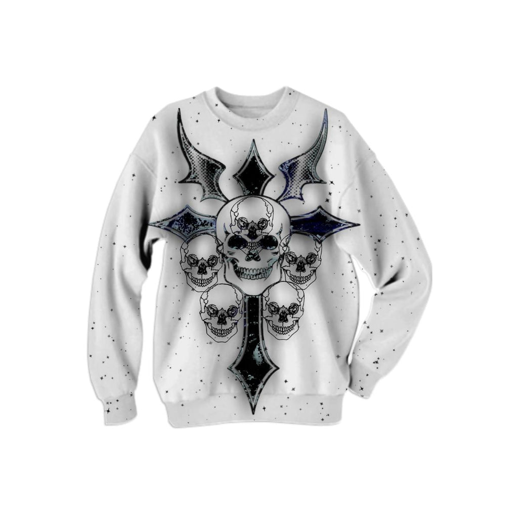Sweatshirt with Skulls and Stars