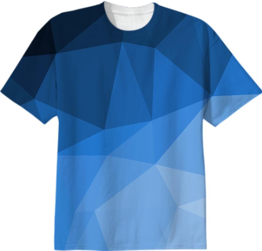 Modern Geometry T Shirt Abstract Polygonal Design