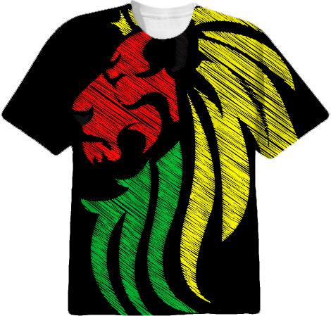 Lion Reggae Colors Cool Flag Vector Art
