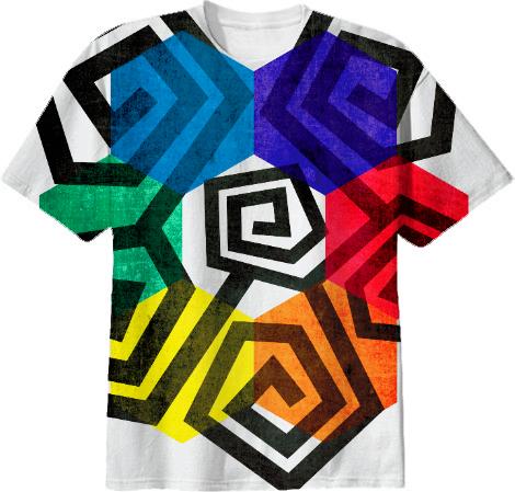 Shapes and Colors Geometric Abstract All Over T Shirt