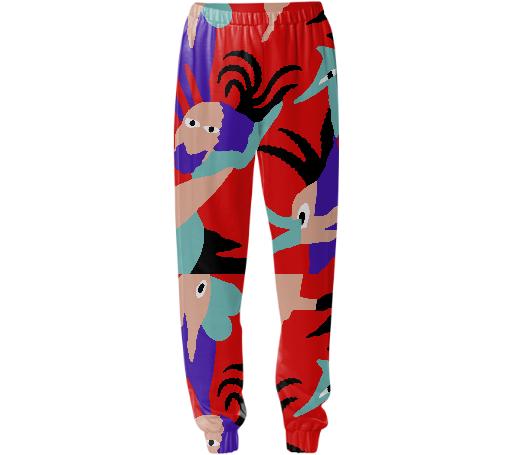 PAOM, Print All Over Me, digital print, design, fashion, style, collaboration, gambette, Sweatpant, Sweatpant, Sweatpant, Bird, Paradise, Sweat, Pant, autumn winter, unisex, Poly, Bottoms