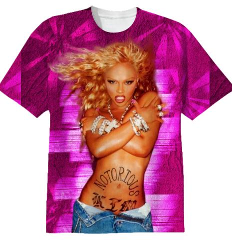 Lil'Kim The Notorious KIM フルグラフィックシャツ Lil'Kim The Notorious KIM フルグラフィックシャツ Tops | Lil