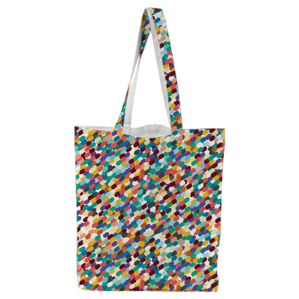 Harmony multicolored dots directional tote