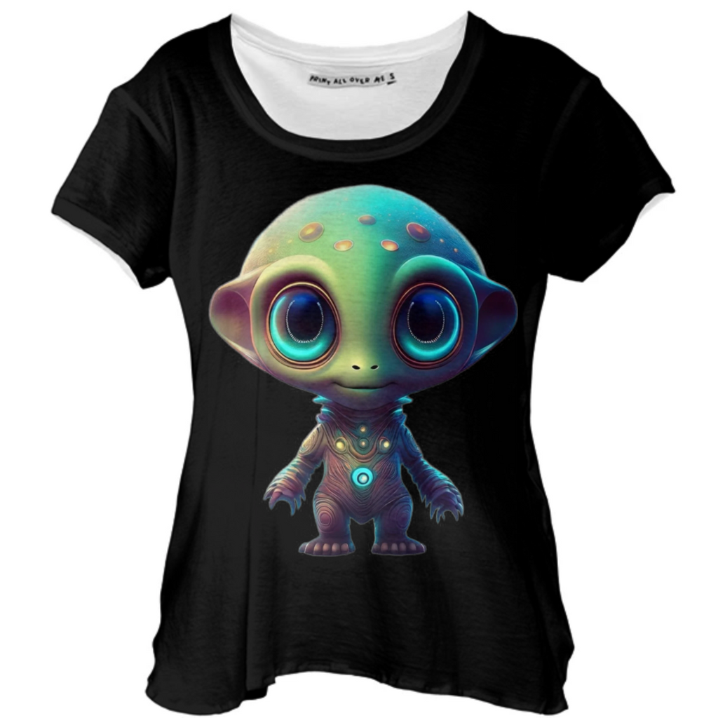 Little Alien Black Tee
