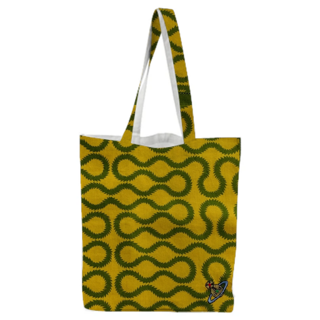 GELB UND GRÜN WESTWOOD SQUIGGLE TOTE