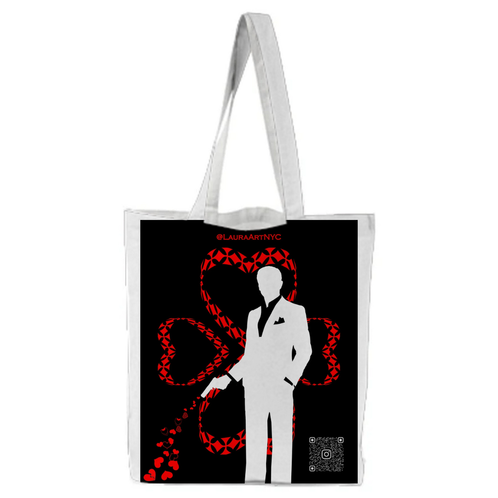 James Bond Shooting Hearts Black Print