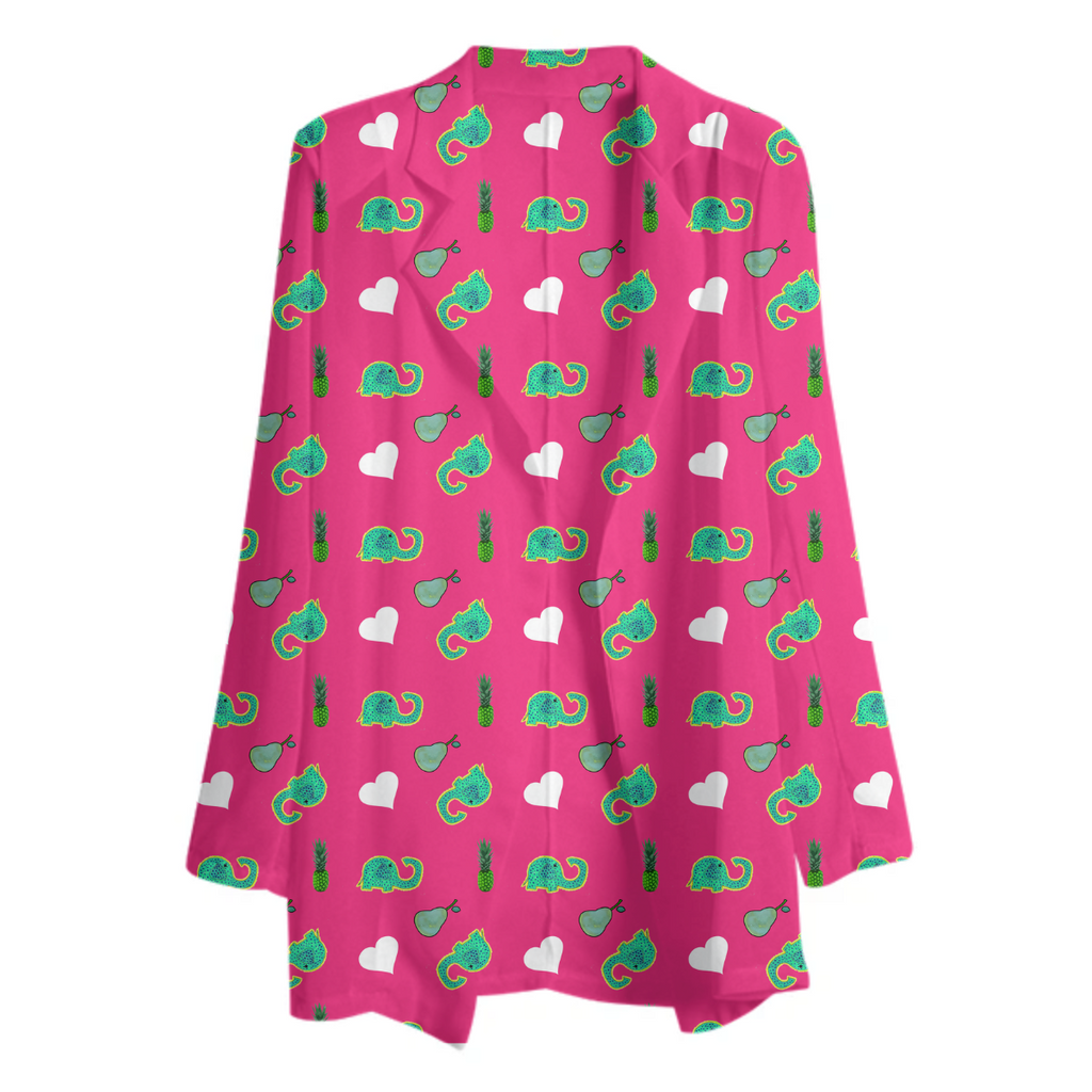 green elephant pattern hot pink