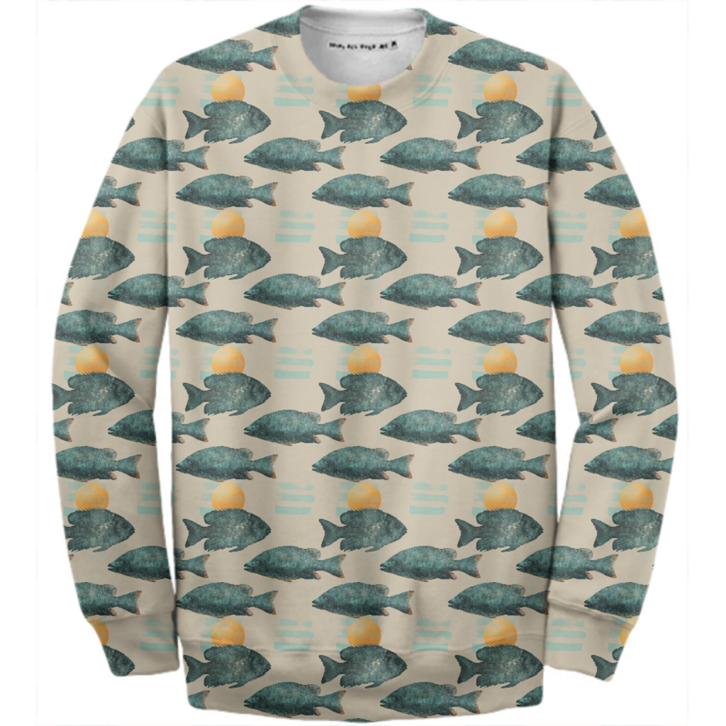 Mystic Underwater Garden: Teal Fish