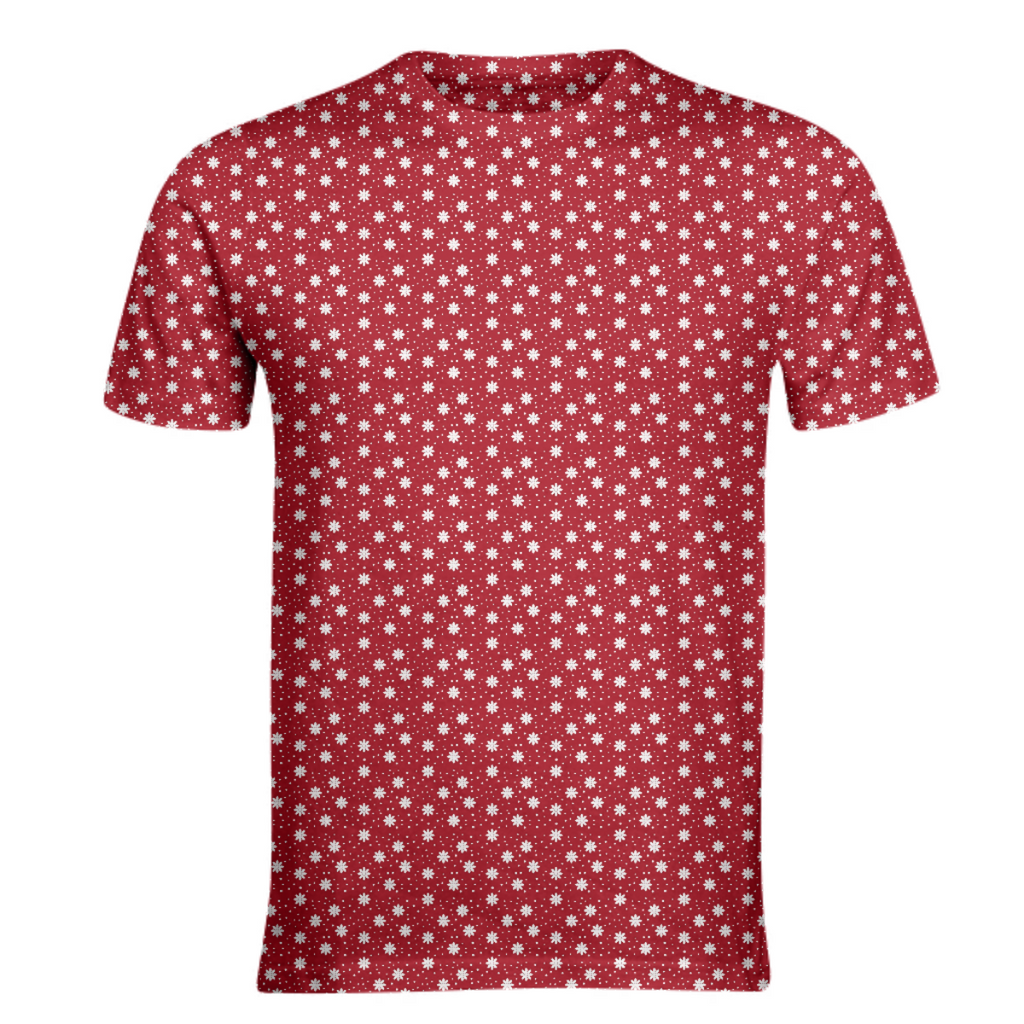 floral dots red