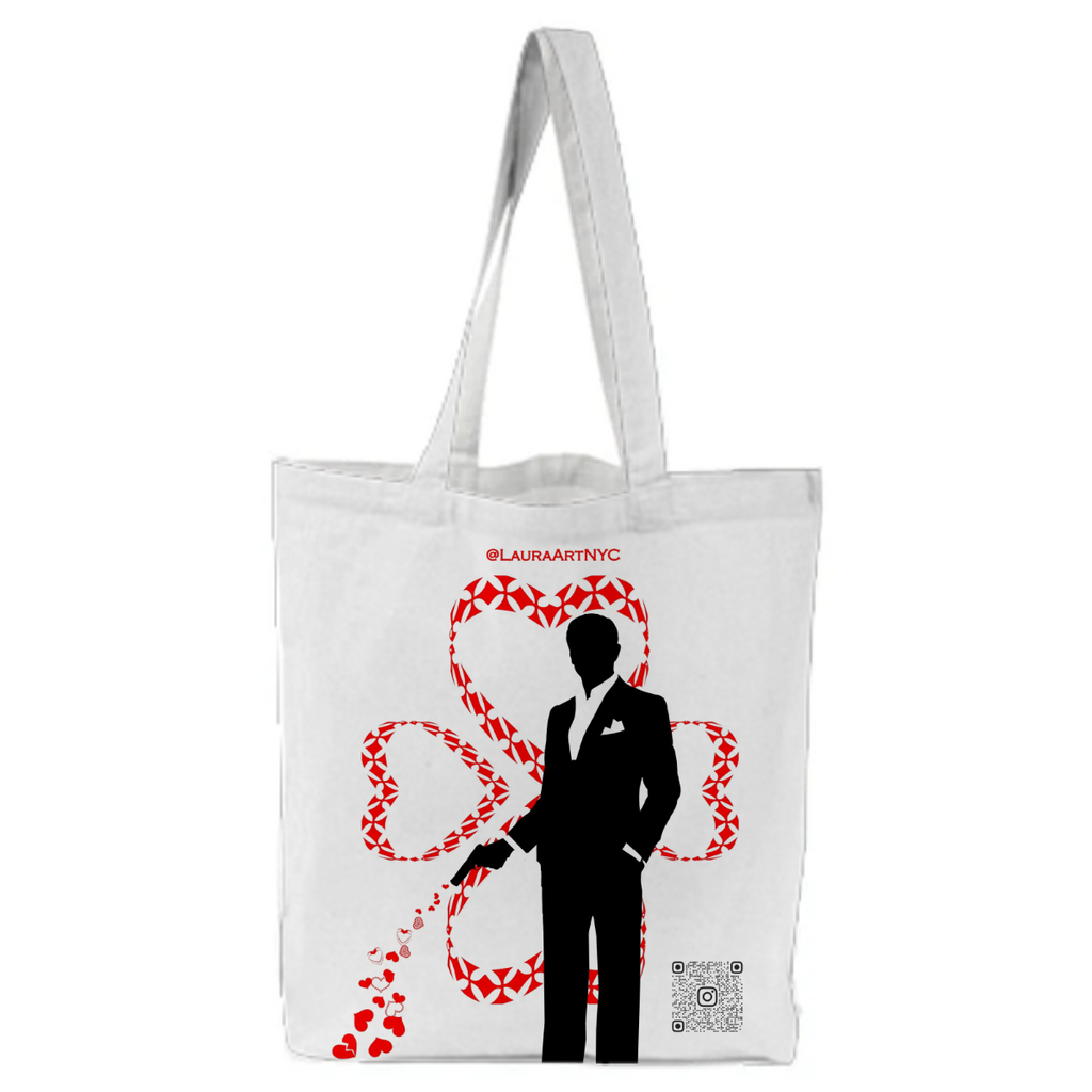 James Bond Shooting Hearts Print Bag