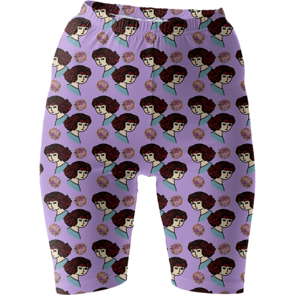 redhead girl pattern lilac