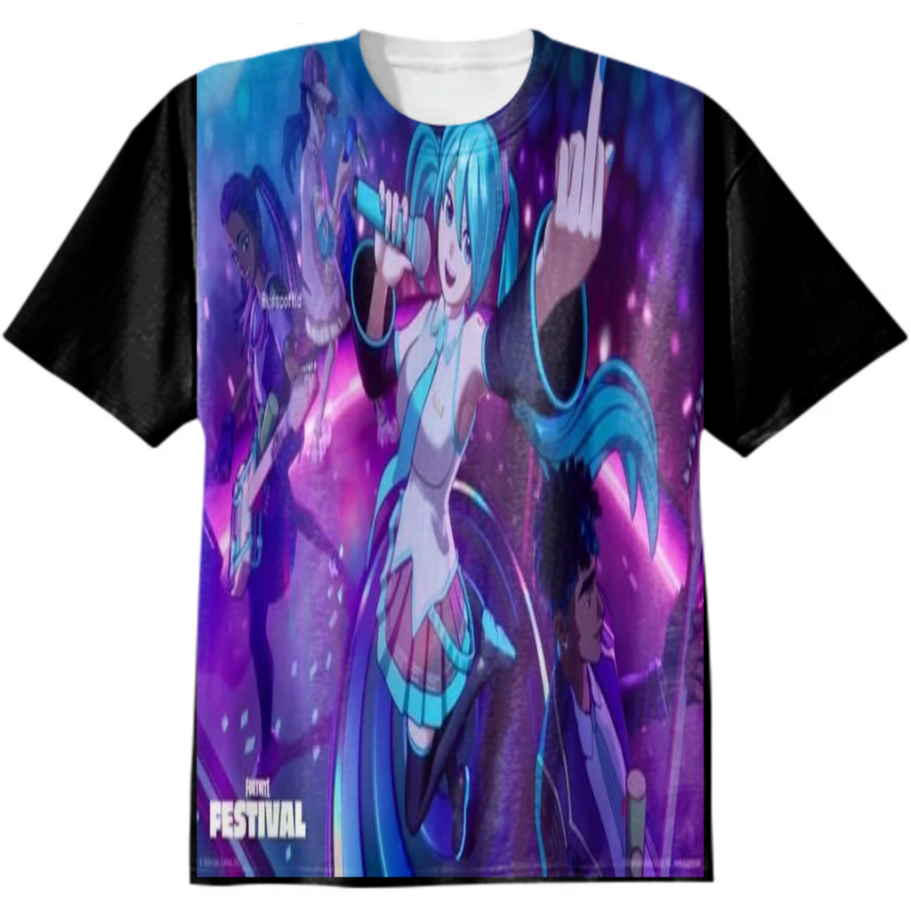 Hatsune Miku Vocaloid Fortnite T-Shirt