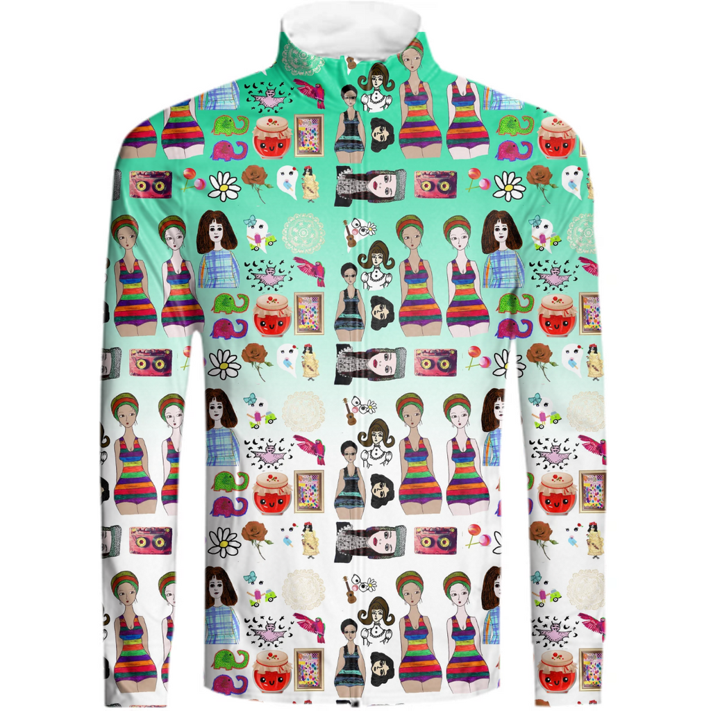 kawaii collage green ombre