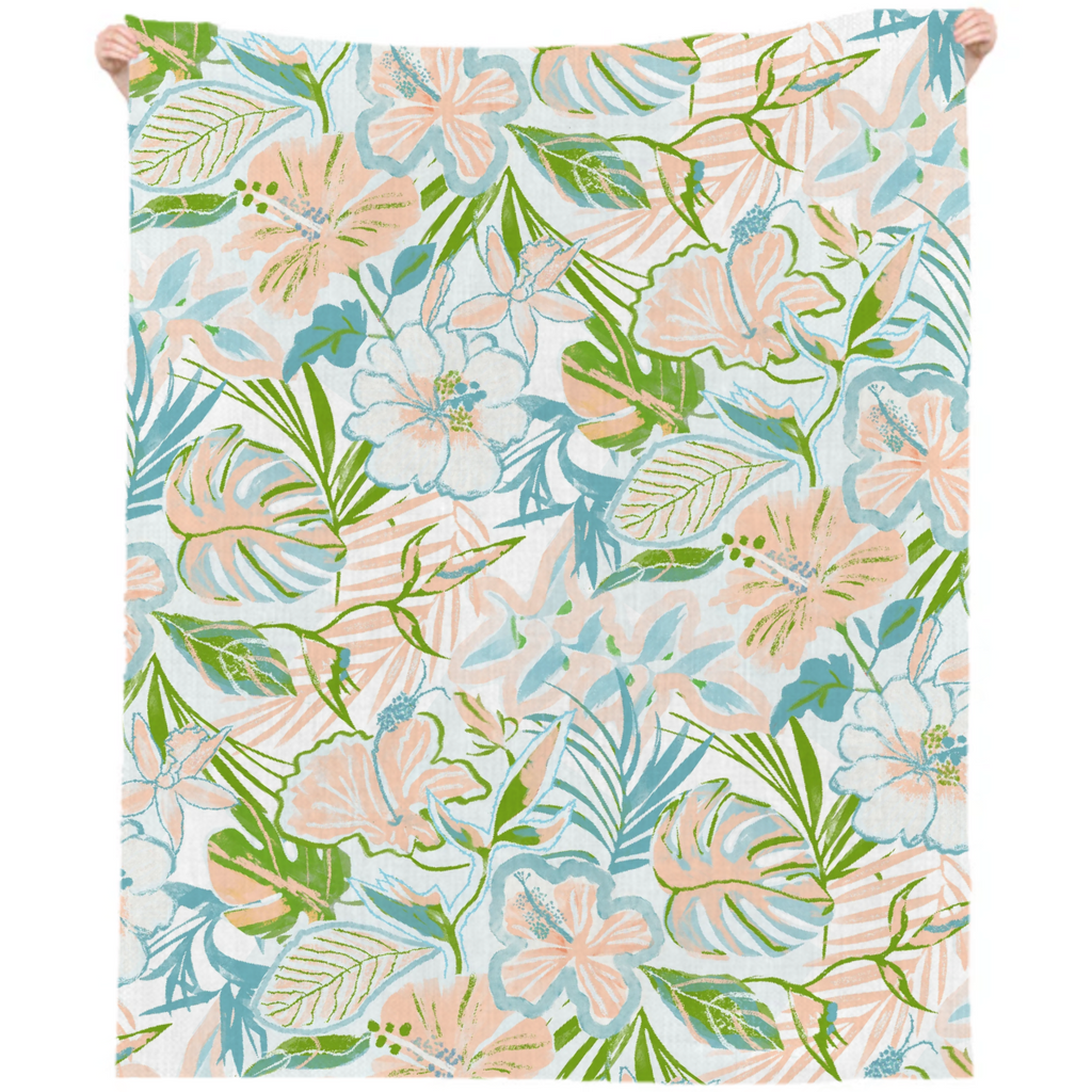 Painterly Pacific Beach Throw