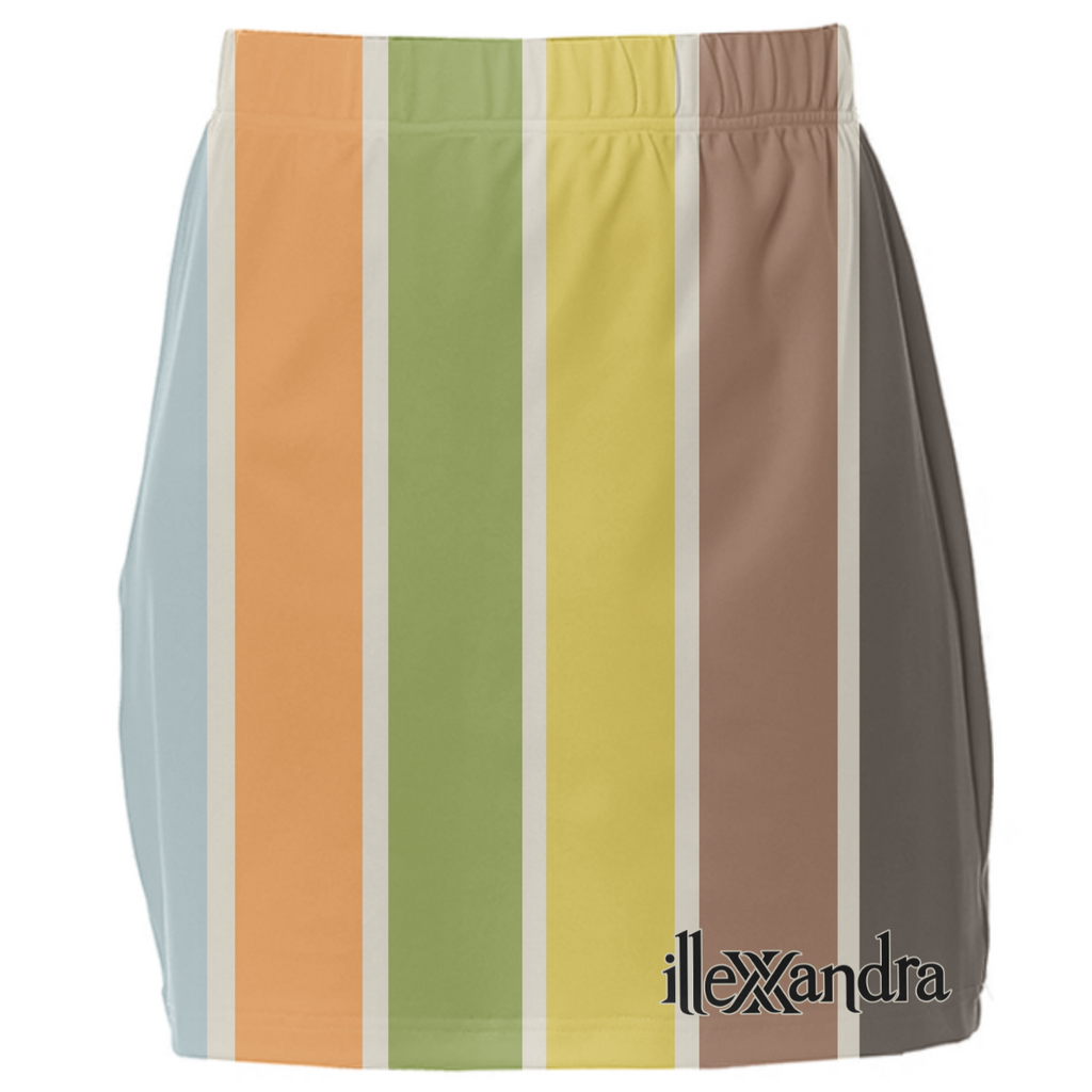 Illexxandra logo stripes skirt