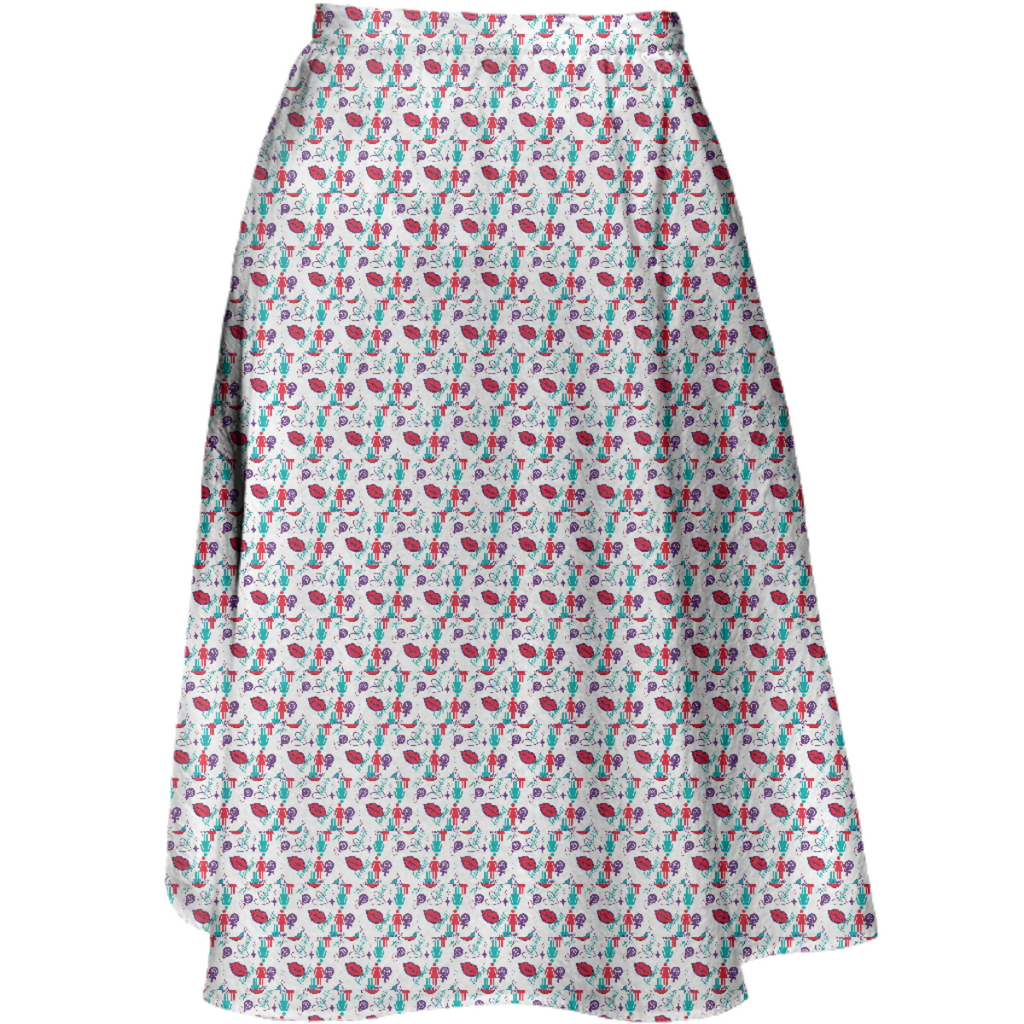 Fists & Kisses Midi Skirt