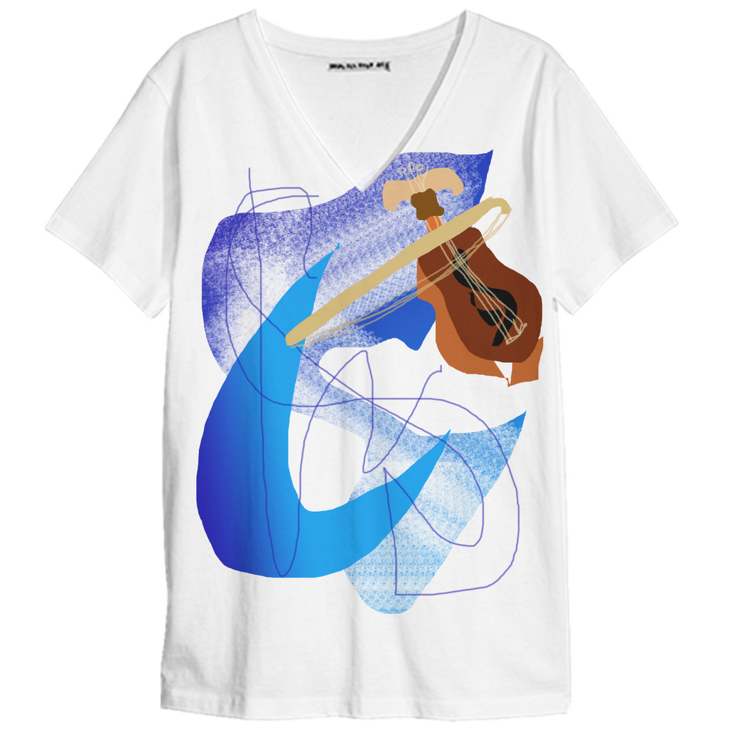 I Love Strings V Neck Shirt