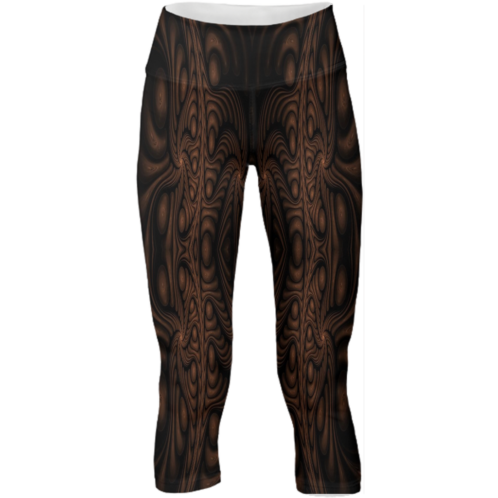 Ancient Gold Cream Fractal Quad 2019 Yoga Pants