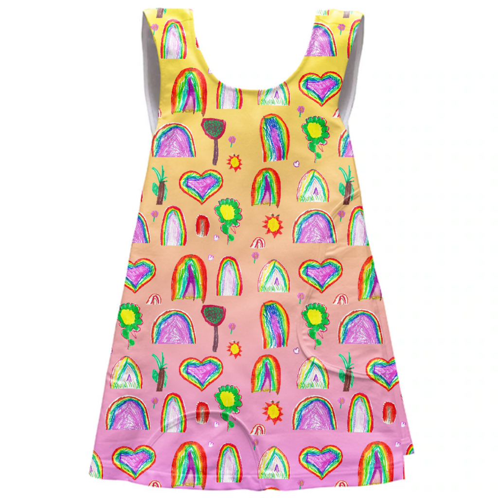 Rainbow Tile Apron Dress