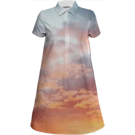 Santa Clarita Sunset Shirt Dress