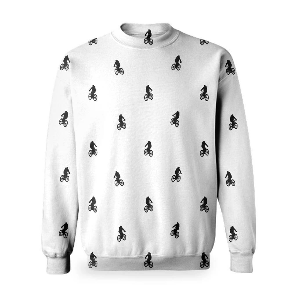 Riding Bike Motif Print Pattern