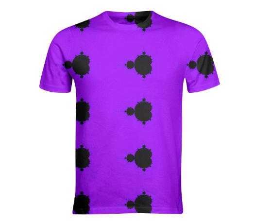 Purple Background Mandelbrot T Shirt