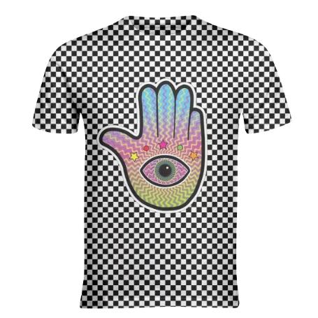 PAOM, Print All Over Me, digital print, design, fashion, style, collaboration, paomcollabs, Basic T-Shirt, Basic-T-Shirt, BasicTShirt, Enlightened, Hand, Shirt, spring summer, unisex, Poly, Tops