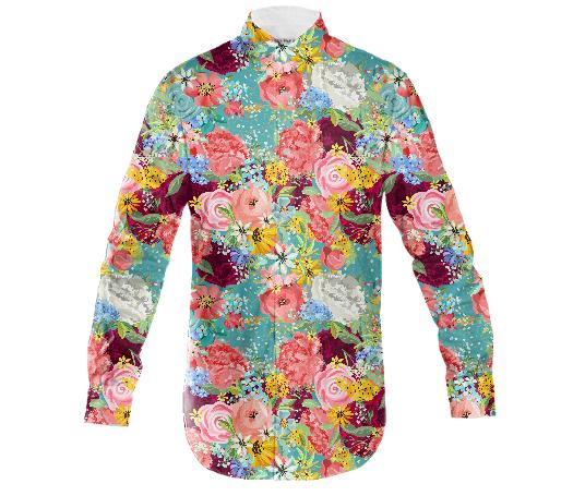 Floral Long Sleeve Shirt LS0010