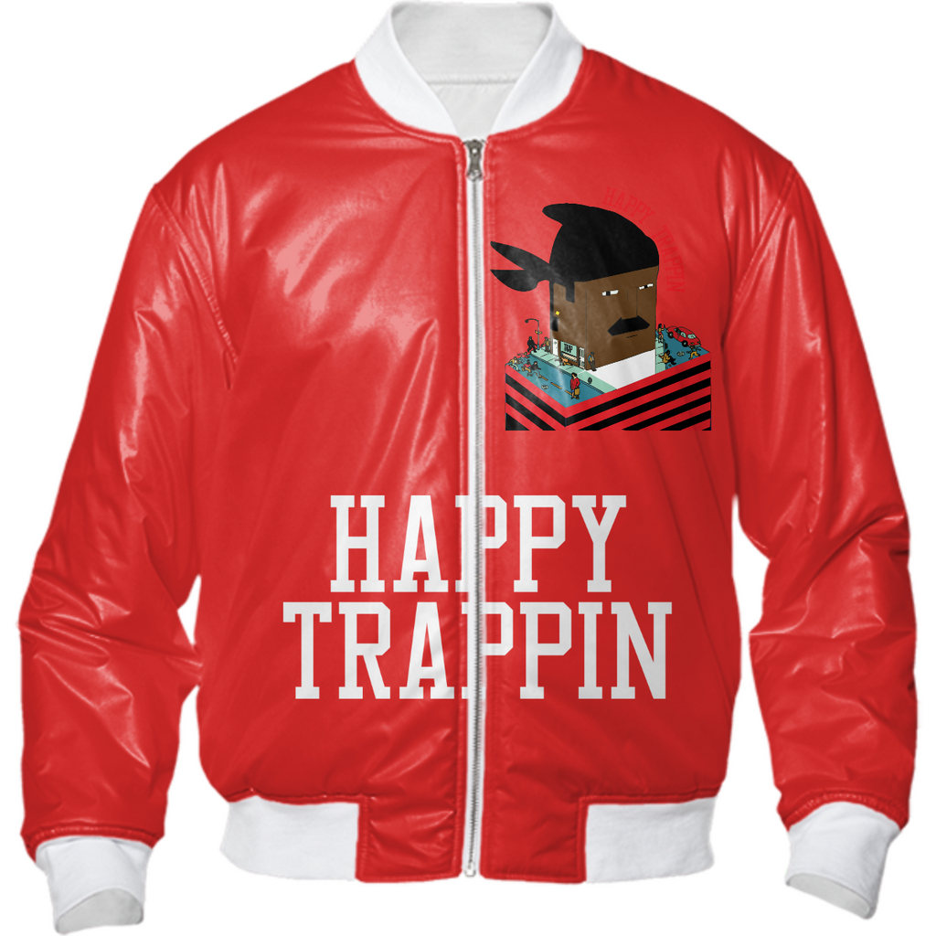 Happy Trappin Bomber Jacket By Undiscovered Enigma