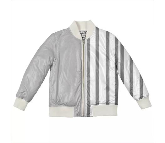 Kids Bomber Jacket In Grays