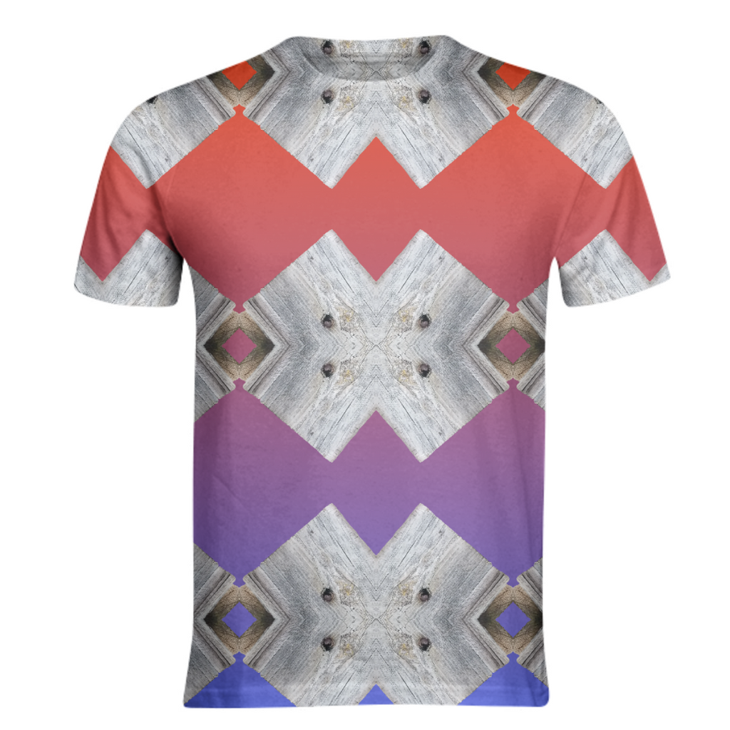 Red Blue Gray Brown Geometric