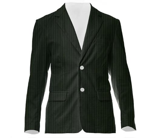 HF Green Pinstripe Suit Jacket
