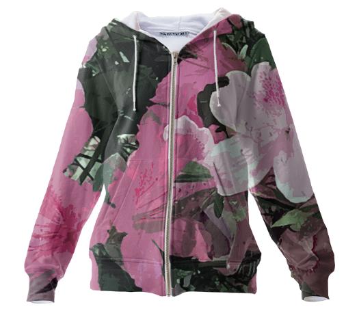 Houston Azaleas on My Mind Zip Up Hoodie