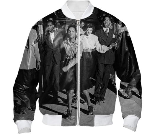 Black and White Skater Bomber Jacket