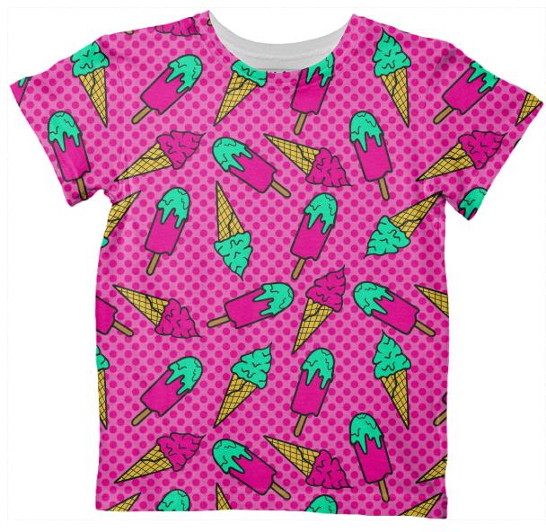 COLORFUL PATTERN OF ICE CREAM IN POP ART STYLE