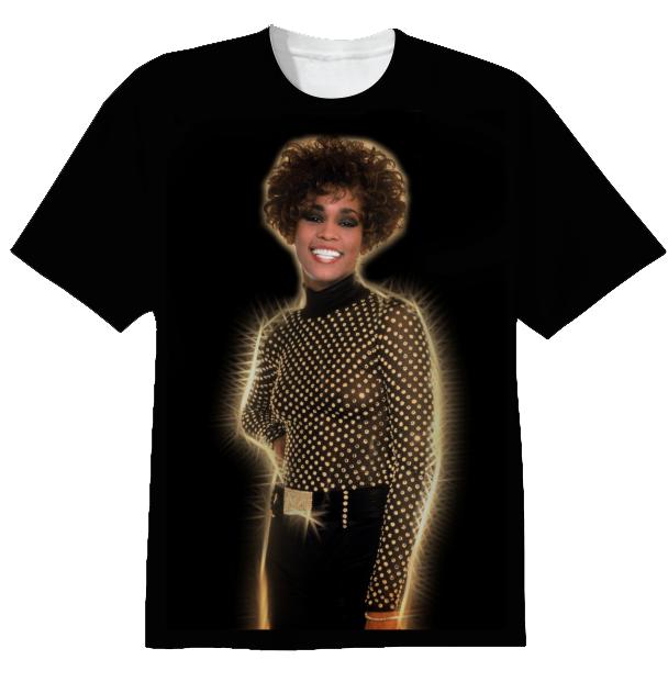 Whitney Houston Custom Tshirt Sparkle