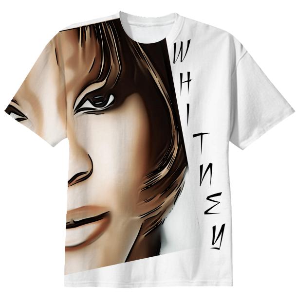 Whitney Houston Custom Tshirt HeartBreak Art Visual