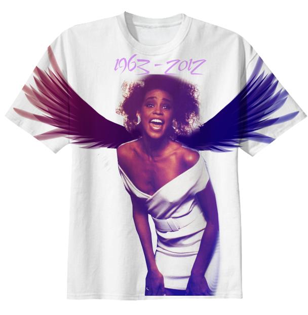 Whitney Houston Custom Angel Tshirt