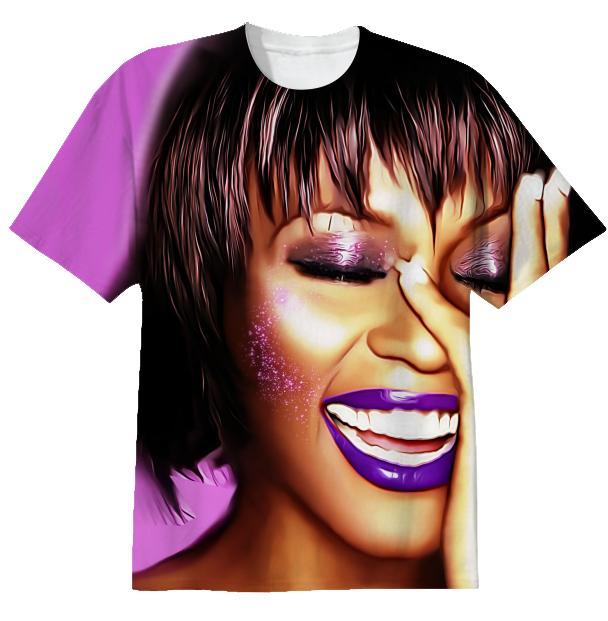 Whitney Houston Custom Fun Girl Tshirt